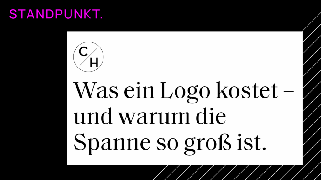 Was ein Logo kostet – und warum die Spanne so groß ist. Beitragsbild